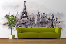 Architektúra Fototapeta Eiffelova veža 18608 - samolepiaca na stenu