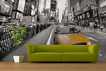Fototapety s mestami - New York žltý taxík 3343 - samolepiaca na stenu
