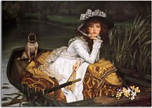 J. Tissot Reprodukcie - Young Lady in a boat  zs10379