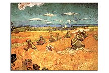 Vincent van Gogh - Wheat Stacks with Reaper Obraz zs10394