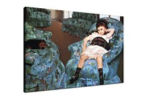 Reprodukcie Mary Cassatt - Little Girl in a Blue Armchair zs17529