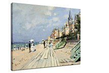 The Boardwalk on the Beach at Trouville - Reprodukcia Claude Monet zs17706