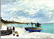 The Beach at Sainte-Adresse Obraz Claude Monet - zs17768