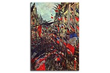 Obraz Monet - The Rue Montargueil with Flags zs17794