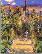 The Artist's Garden at Vetheuil Obraz Claude Monet - zs17800