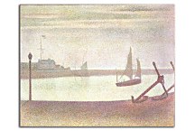 Georges Seurat Obraz - The Channel at Gravelines, Evening zs18161