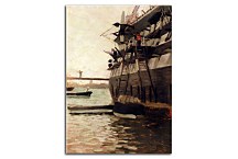 The Hull Of A Battle Ship James Tissot obraz - zs18274