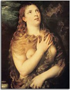 Obrazy Tizian - Mary Magdalen Repentant zs18327