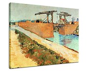 The Langlois Bridge at Arles with Road Alongside the Canal zs18486 - Reprodukcia Vincent van Gogh