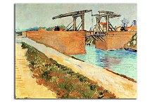The Langlois Bridge at Arles with Road Alongside the Canal zs18486 - Reprodukcia Vincent van Gogh
