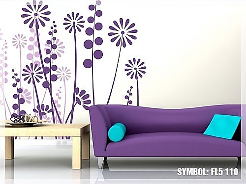 Nálepka na stenu kvety