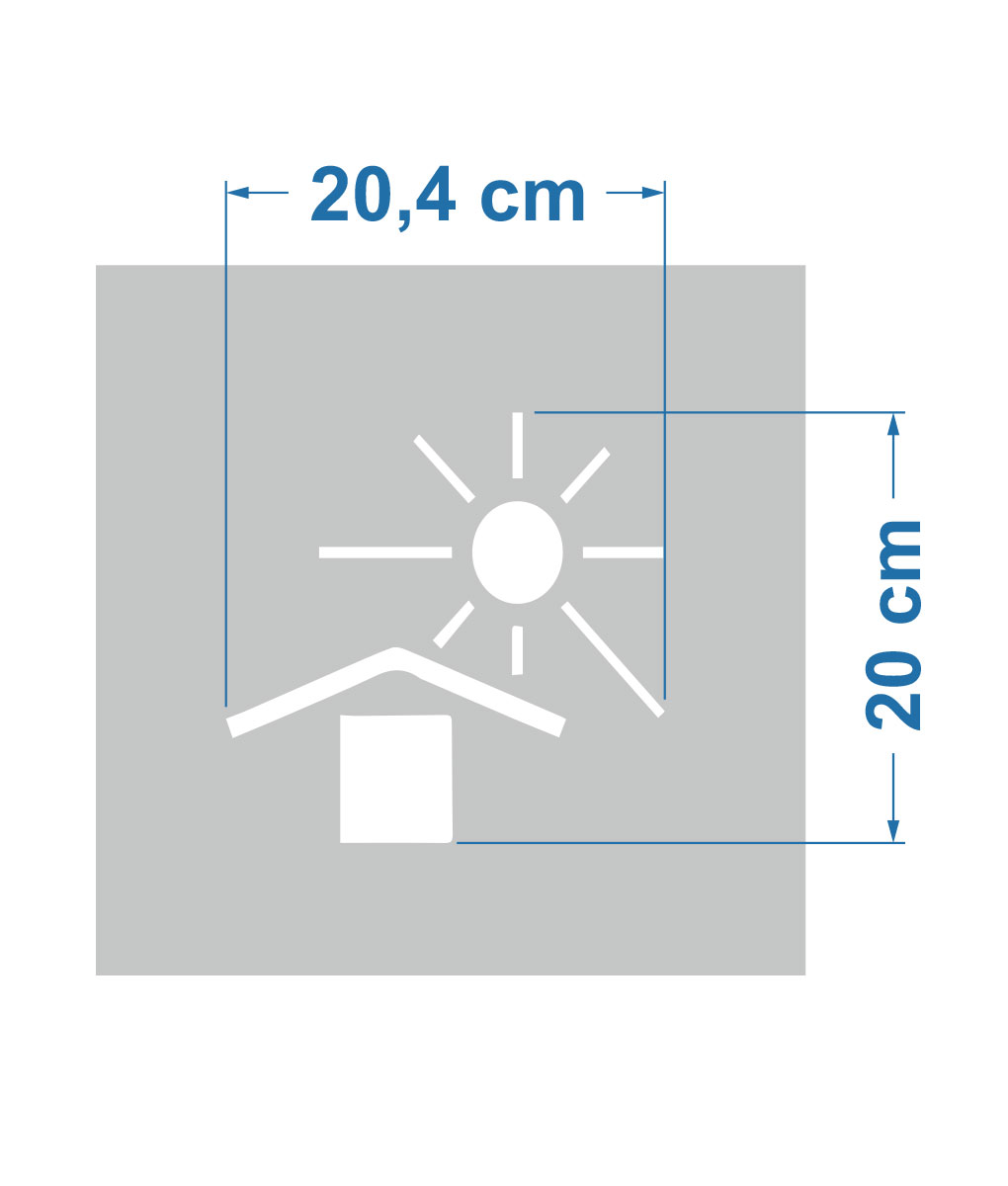 šablóna na maľovanie značka symbol chrániť pred teplom