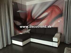 Moderná tapeta na stene v obývačke