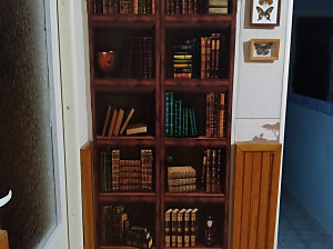 tapeta samolepiaca knižnica dvierka špajza