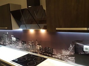 kuchynská zástena - samolepiaca tapeta panoráma New York, rozmer 408x58cm, kód 28135