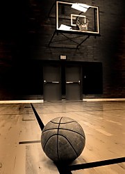 Basketball on court - fototapeta FM0553