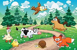 Detská fototapeta Zvieratká - FS0672