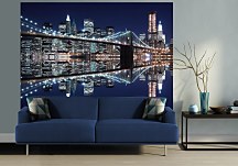 New York (Brooklyn Bridge night) - fototapeta FS0699