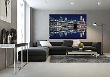 New York (Brooklyn Bridge night) - fototapeta FS0699