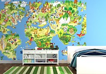 Detská mapa sveta - fototapeta FM0612