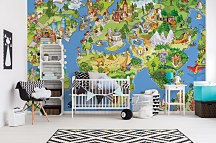 Detská mapa sveta - fototapeta FM0612