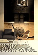 Basketball on court - fototapeta FM0553