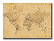 World Map - Vintage Style - Obraz WDC96197