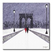 Obraz New York, Nighttime Stroll Across Brooklyn Bridge WDC98082