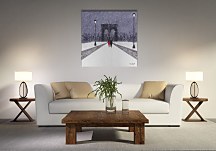 Obraz New York, Nighttime Stroll Across Brooklyn Bridge WDC98082