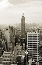 Manhattan panorama - sepia - fototapeta FS0303