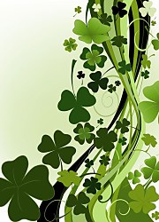 Zelená tapeta - Štvorlístky FM0460