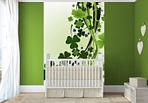 Zelená tapeta - Štvorlístky FM0460