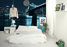 Manhattan, Brooklyn Bridge night - fototapeta FM0535