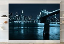 Manhattan, Brooklyn Bridge night - fototapeta FM0535