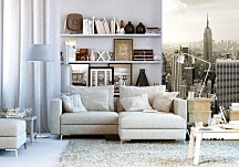 Manhattan panorama - sepia - fototapeta FS0303