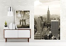 Manhattan panorama - sepia - fototapeta FS0303