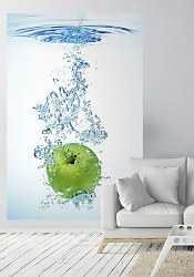 Zelené jablko vo vode - fototapeta FS0579