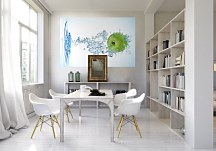 Zelené jablko vo vode - fototapeta FS0579