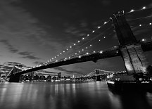 Brooklyn Bridge v noci BW - fototapeta FX0220