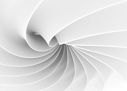 Biela Abstrakcia 3d vlna - fototapeta FX0760