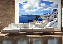 Panoráma Santorini (okno) - fototapeta FXL0740