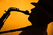 Fototapeta Hudba - Saxofonista 46 - samolepiaca na stenu