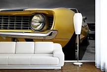 Samolepiaca dekorácia - Žlté auto 10105 - samolepiaca