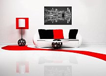 New York (Brooklyn Bridge night BW) - Obraz CD0702