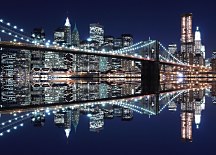New York (Brooklyn Bridge night) - fototapeta FM0699