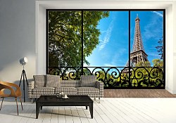 Fototapeta Eiffelovka - window FXL0735