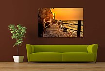 Obraz Drevený most pri útese zs24756