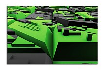 Obraz zelený abstraktný zs5239