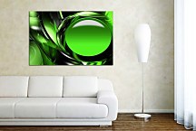 Obraz zelený abstraktný zs6196