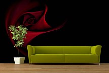 Tapeta s kvetmi - Červená ruža 106 - vinylová